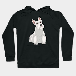 White Scottish Terrier Dog Hoodie